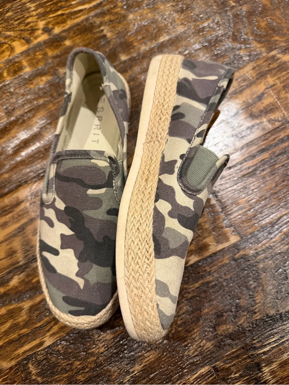 Esprit Women’s Erika Camouflage Slip-On Espadrilles - Green & Brown